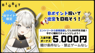 ビッグベットカジノ入金不要ボーナス5,000円を受け取る方法【当サイト限定】